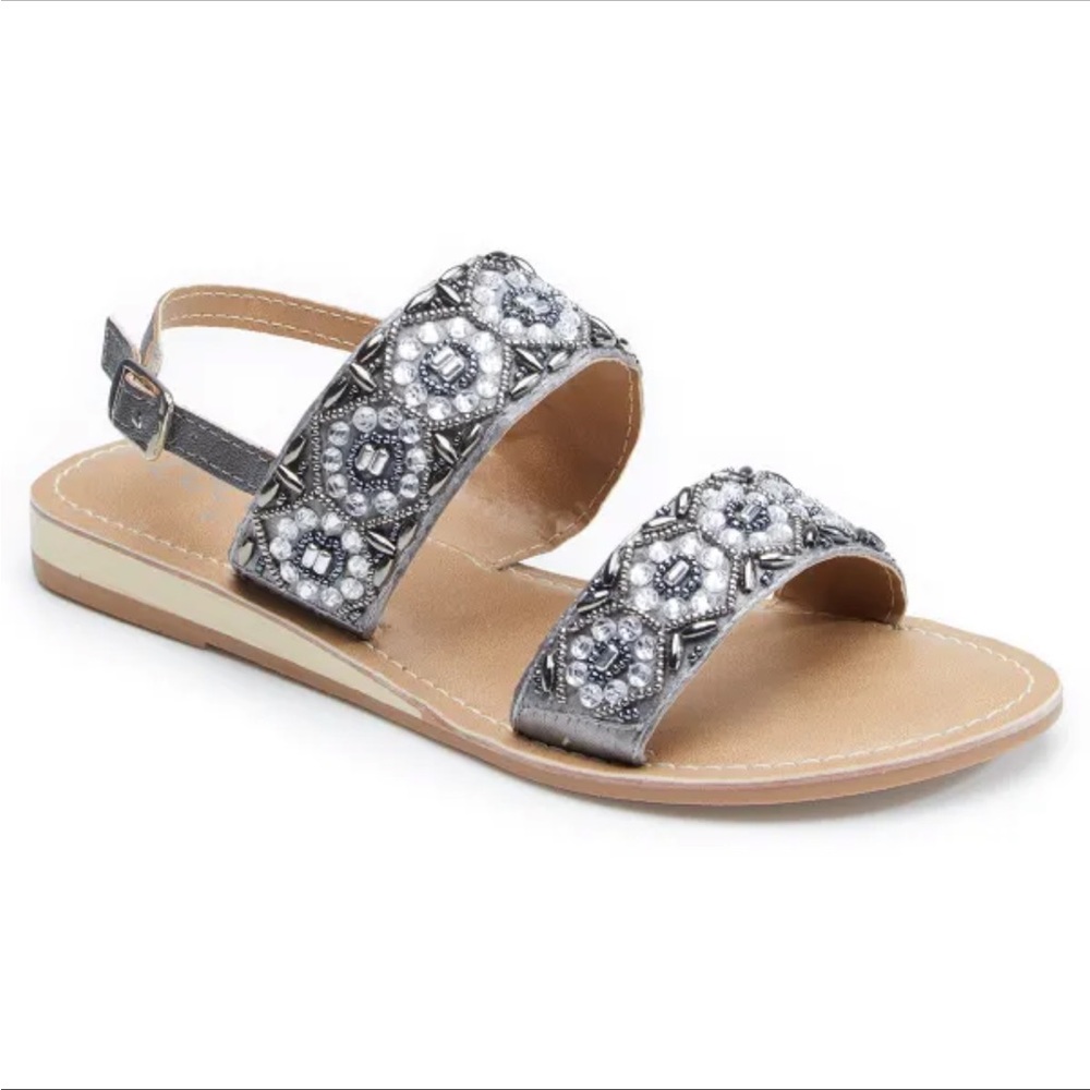 Coconuts by Matisse Chica Pewter Sandals